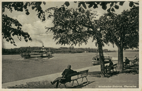 Die Biebricher Uferpromenade (ca. 30er Jahre des 20. Jahrhunderts)