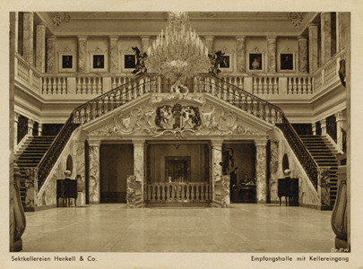 Der Marmorsaal der Sektkellerei Henkell (ca. 30er Jahre des 20. Jahrhunderts)
