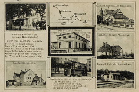 Die Biebricher Bahnhöfe (ca. 1908)