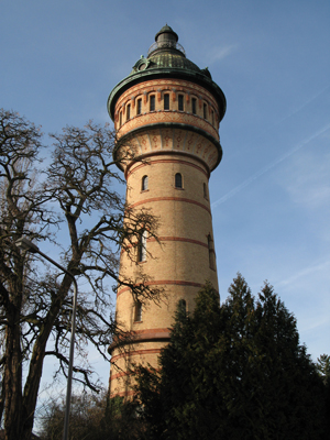 Der Biebricher Wasserturm (Februar 2008)
